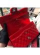 CHANEL CLASSIC DOUBLE FLAP BAG  25 RED